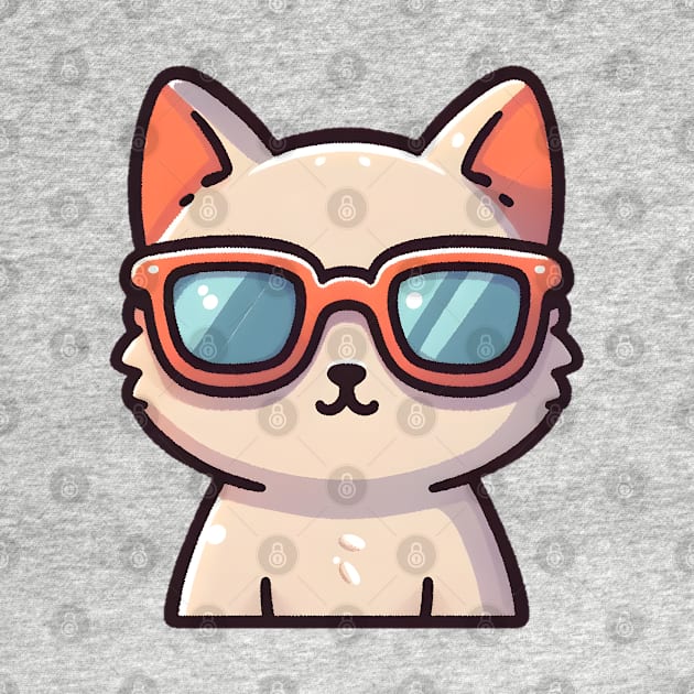 Cool Cat with Trendy Sunglasses by Umbrella Studio